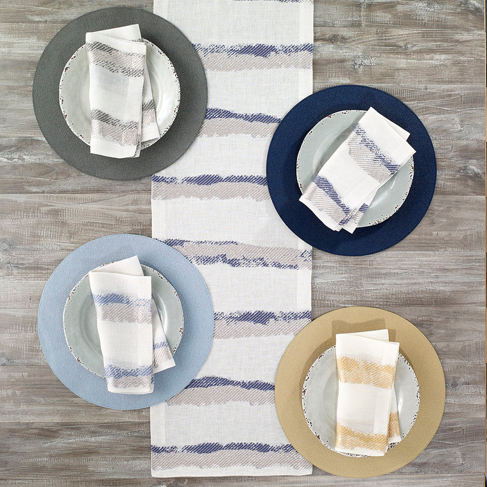 Brushstroke Silver Napkin, Set of 4