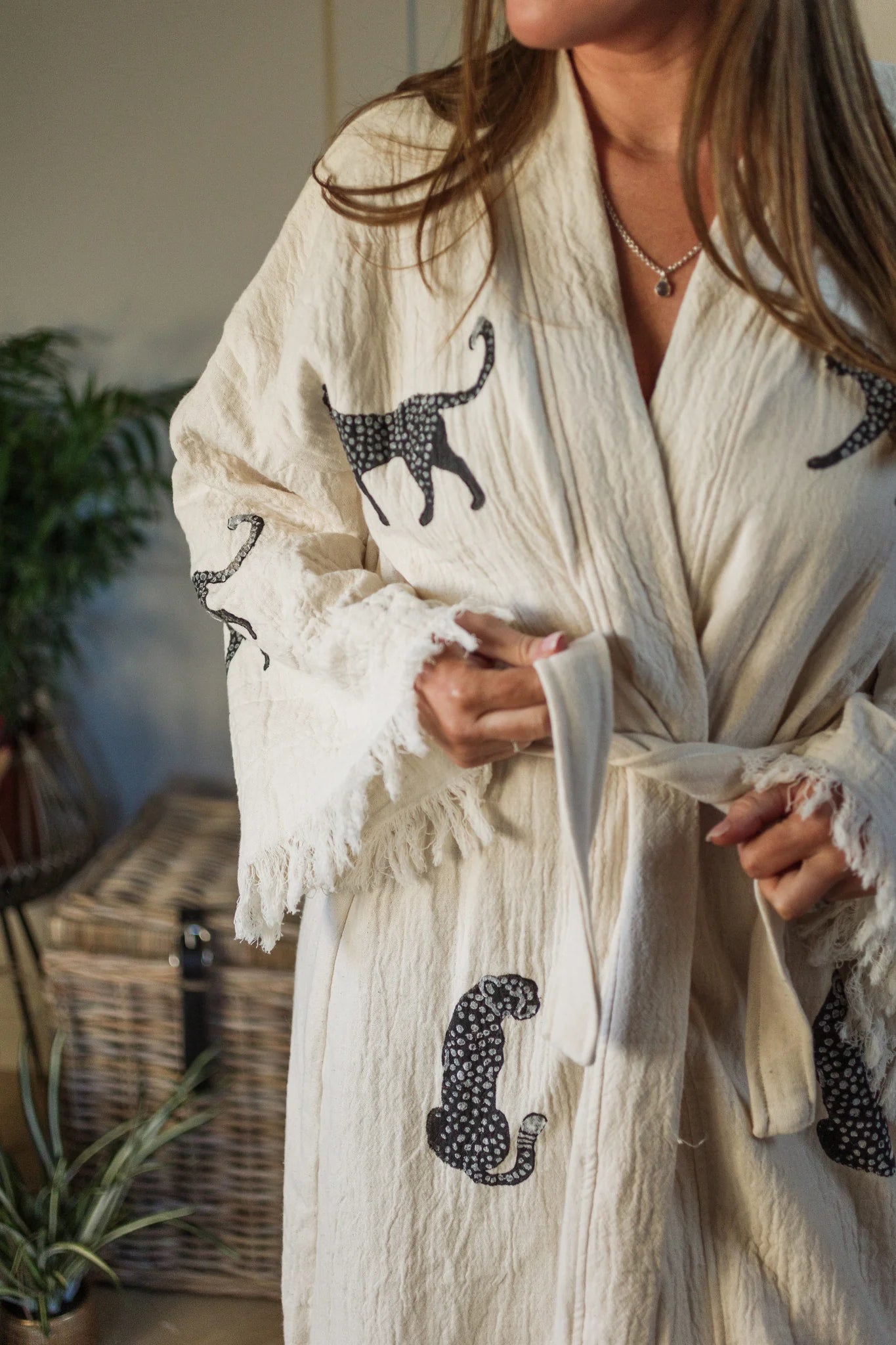 White Leopard Kimono