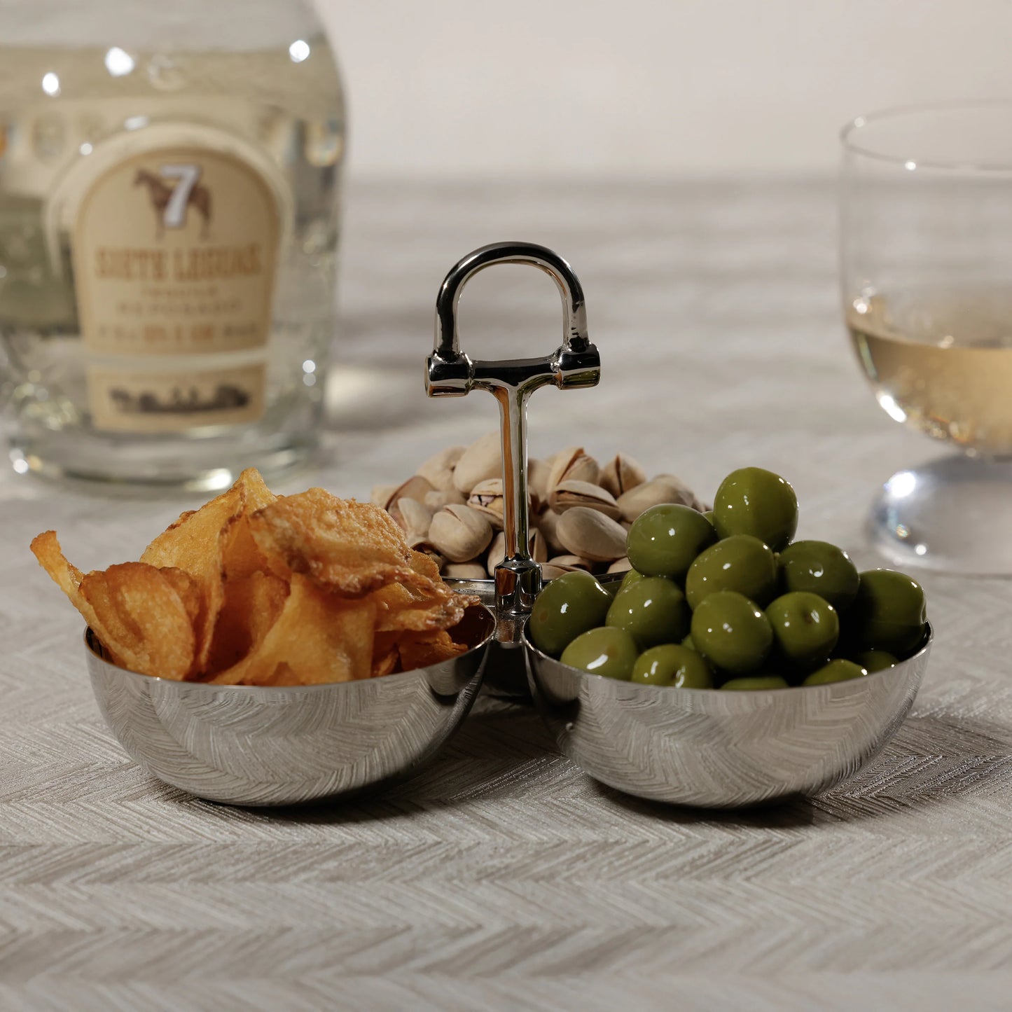 The Equestrian Trio Condiment Set - Polished Nickel