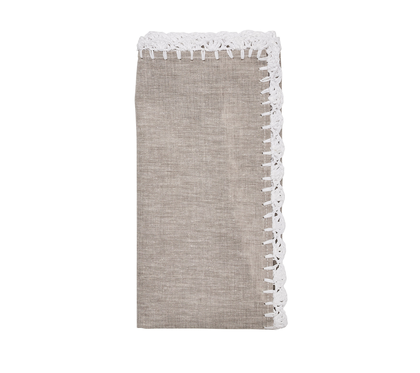Shell Edge Napkin in Gray & White, Set of 4