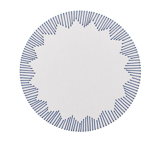 Dream Weaver Placemat in White & Blue, Set of 4