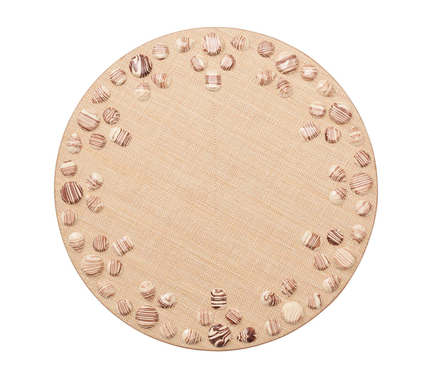 Cabochon Placemat in Natural & Brown, Set of 4