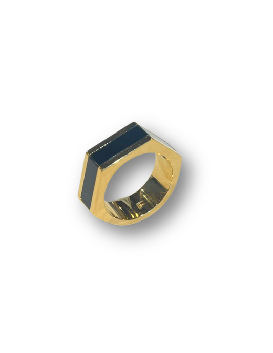 Anillo trapecio negro