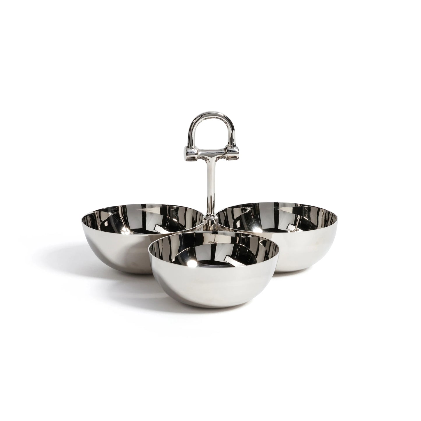 The Equestrian Trio Condiment Set - Polished Nickel