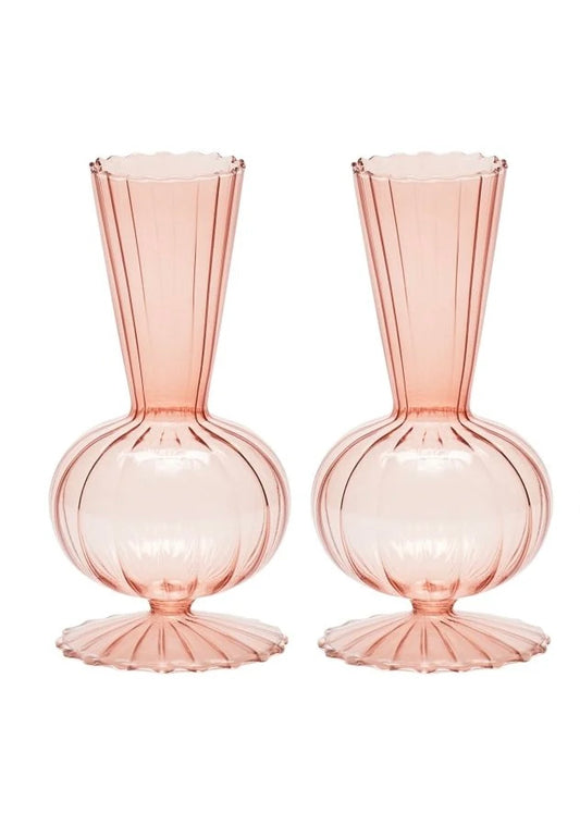 Tess Bud Vase in Blush, Set of 2