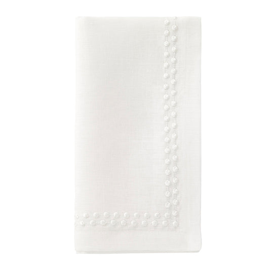 Pearls White Napkin, Set of 4