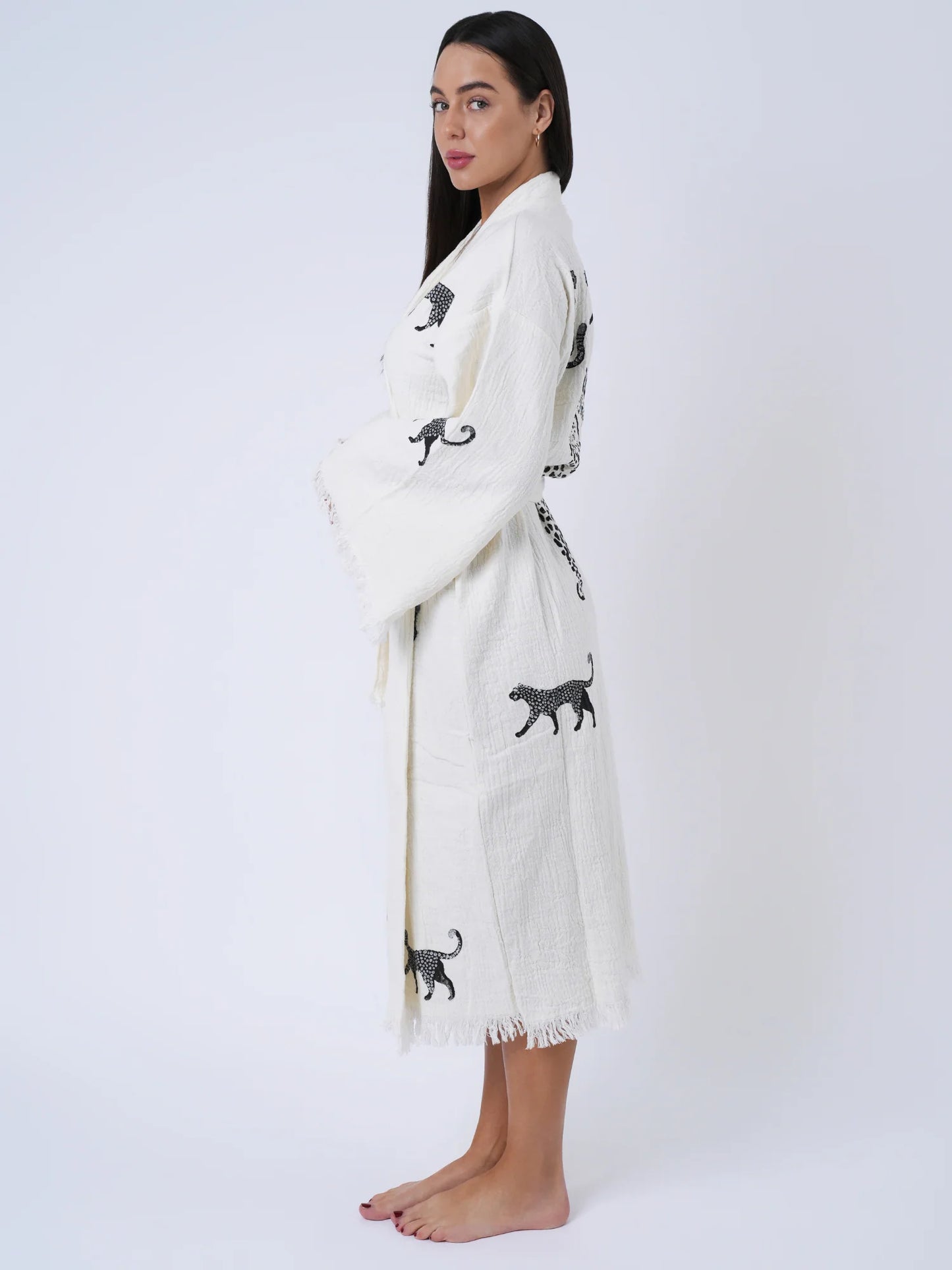 White Leopard Kimono