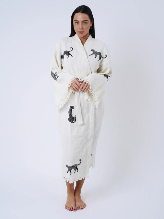 White Leopard Kimono